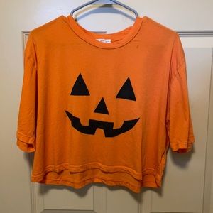 Cropped Pumpkin T-Shirt